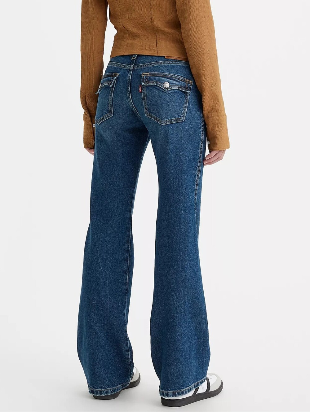 Levis Noughties Bootcut Jeans Snap Button Flap Back Pocket Low Rise Womens 27